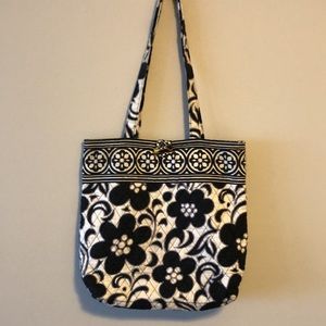 Vera Bradley Tote Bag Retired Night and Day  Black floral